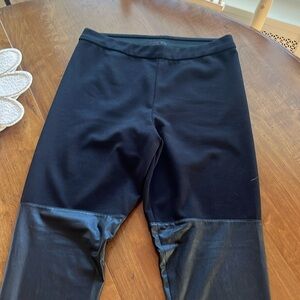 BCBG leather leggings, black size M, never worn